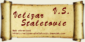 Velizar Staletović vizit kartica